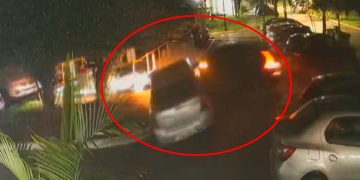 Motorista bêbado que atingiu estação de gás é solto após pagar fiança. Veja vídeo