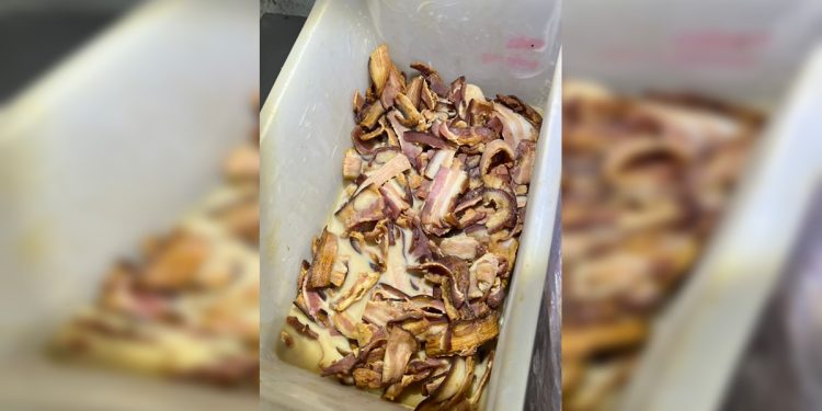 Veja os ingredientes usados em pizza feita com comida estragada. Veja vídeo