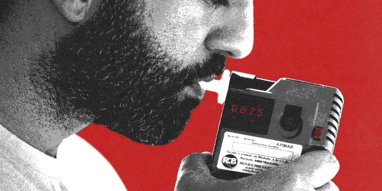 Dispara nº de motoristas que se recusam a soprar bafômetro em estradas