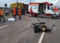 Motociclista morre após se envolver em acidente na BR-020. Veja vídeo