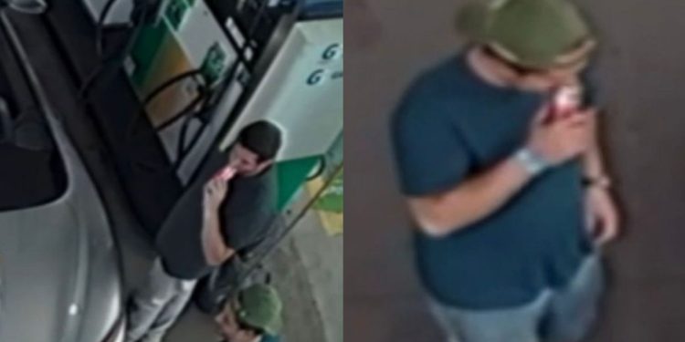 Playboy que jorrou extintor em posto e amigo cheiravam algo dentro de lata. Veja vídeo