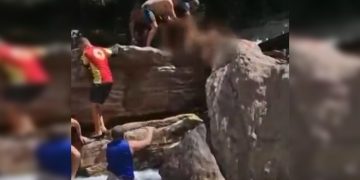 Veja resgate de criança que se afogou em cachoeira em Pirenópolis. Vídeo