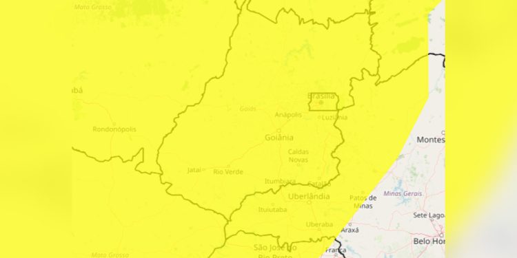 DF está em alerta amarelo para perigo potencial de chuvas intensas