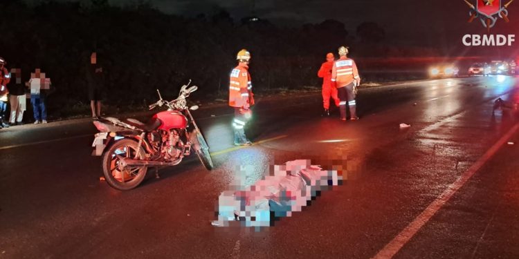 Pedestre morre atropelado por motocicleta na DF-440, em Sobradinho
