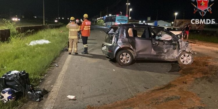 Motociclista morre em grave acidente de trânsito na BR-070
