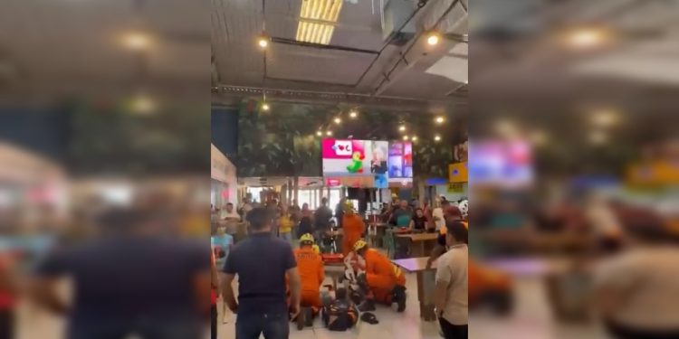 Trabalhador cai de telhado na Feira dos Goianos e fica em estado grave. Veja vífro