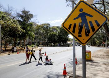 DF celebra a marca de 29 anos de respeito à faixa de pedestre