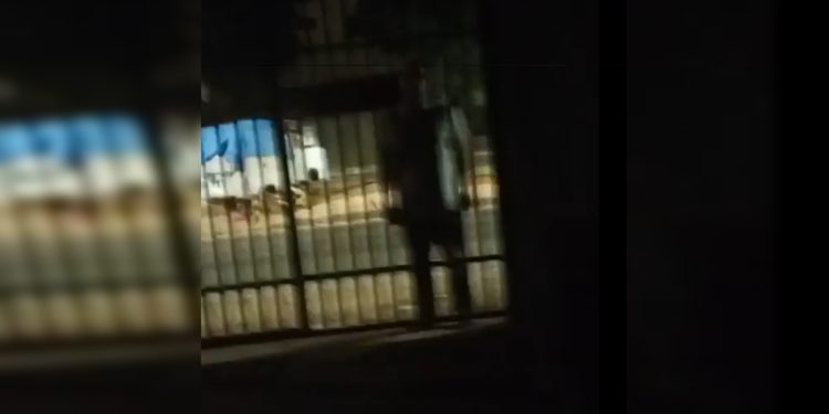 O momento em que homem tenta invadir casa para matar mulher e criança. Vídeo