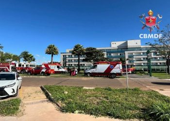 Incêndio em centro clínico na Asa Sul mobiliza bombeiros