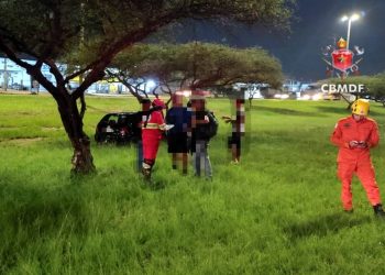 Motorista mata homem atropelado, perde controle e bate carro em árvore