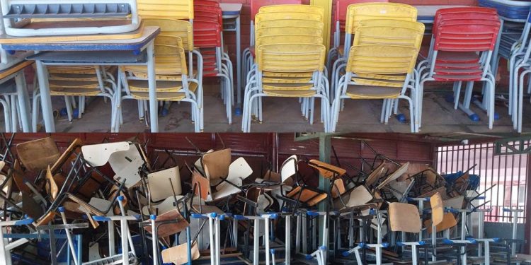 Cemitério de carteiras: materiais inservíveis são acumulados em escolas. Veja vídeo