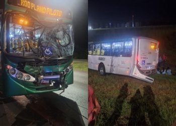 Acidente entre dois ônibus na BR-020 deixa 13 feridos. Veja vídeo