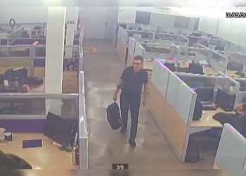 Águas Claras: homem invade coworking e furta 7 computadores. Veja vídeo