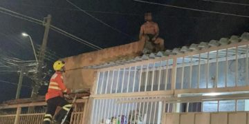 Homem foge para telhado de casa após agredir os dois filhos no DF