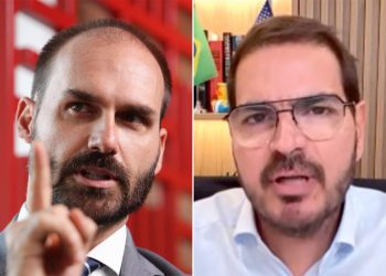 Eduardo Bolsonaro e Constantino trocam acusações sobre Master