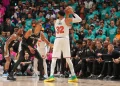 Veja fotos de Knicks x Spurs pelo jogo 1 das finais da NBA