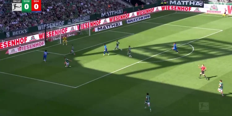 Relembre o gol do atacante Schick, da República Tcheca na vitória do Leverkusen sobre o Werder Bremen