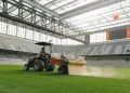 Athletico-PR entra na fase final da instalação do novo gramado da Arena da Baixada